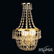Sheraton kinkiet złoty kryształ SCHÖLER CRYSTAL® 2x40W E14 230V